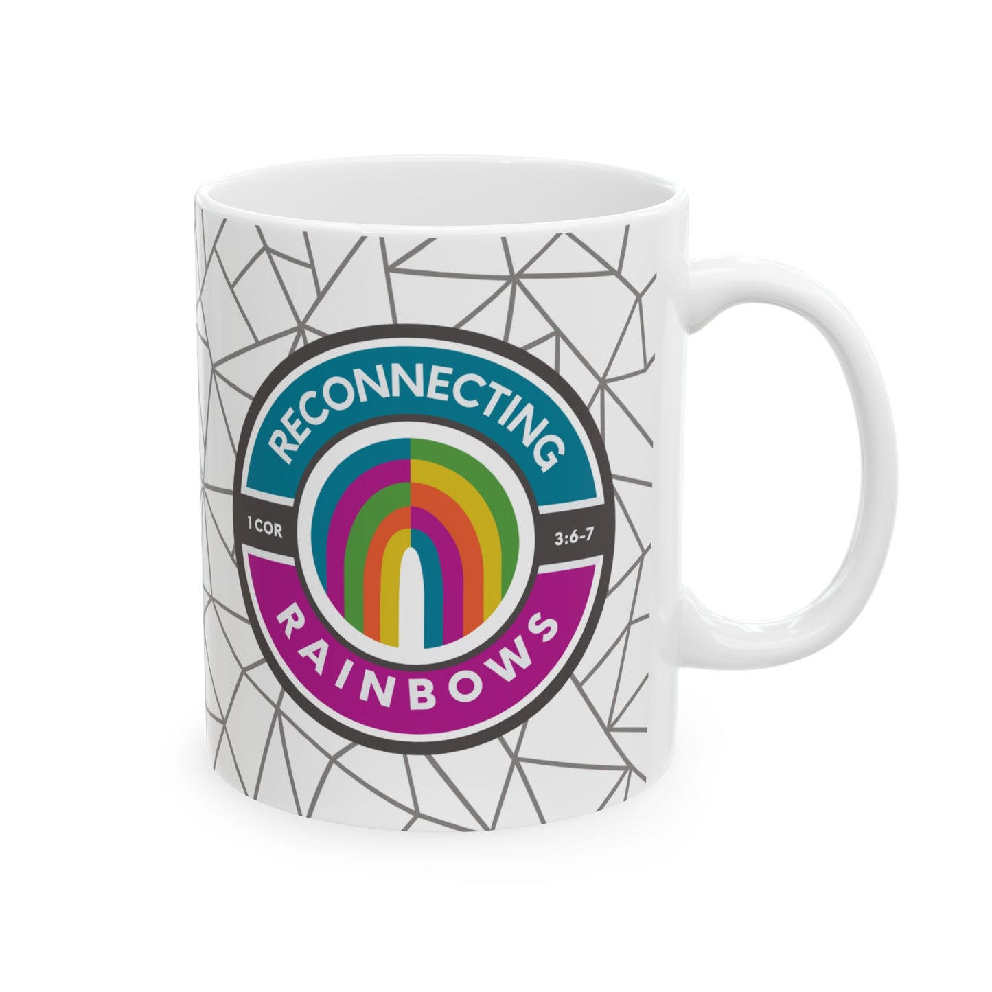 Signature Logo Ceramic Mug - Abstract Lines Version