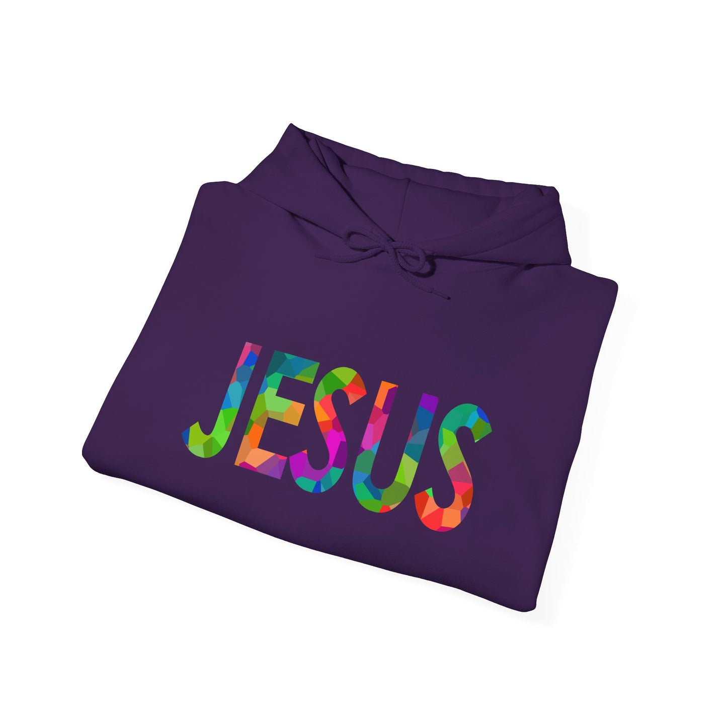 Just Jesus Hoodie in Rainbow Pixel