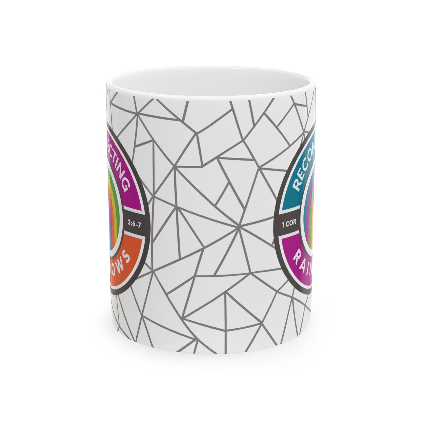 Signature Logo Ceramic Mug - Abstract Lines Version