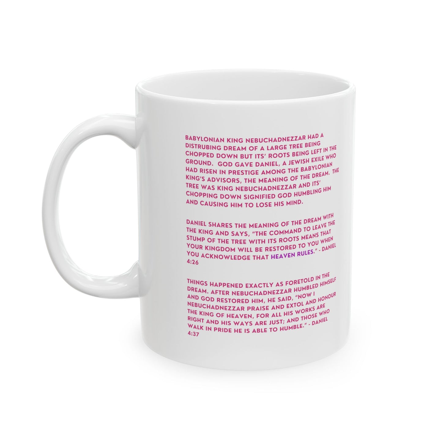 Heaven Rules Ceramic Mug in Rose