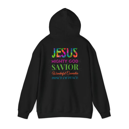 Just Jesus Hoodie in Rainbow Pixel