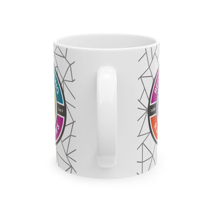 Signature Logo Ceramic Mug - Abstract Lines Version