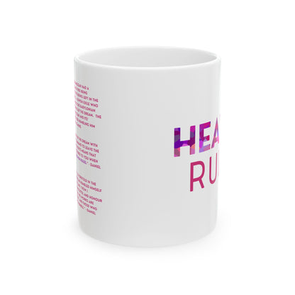 Heaven Rules Ceramic Mug in Rose