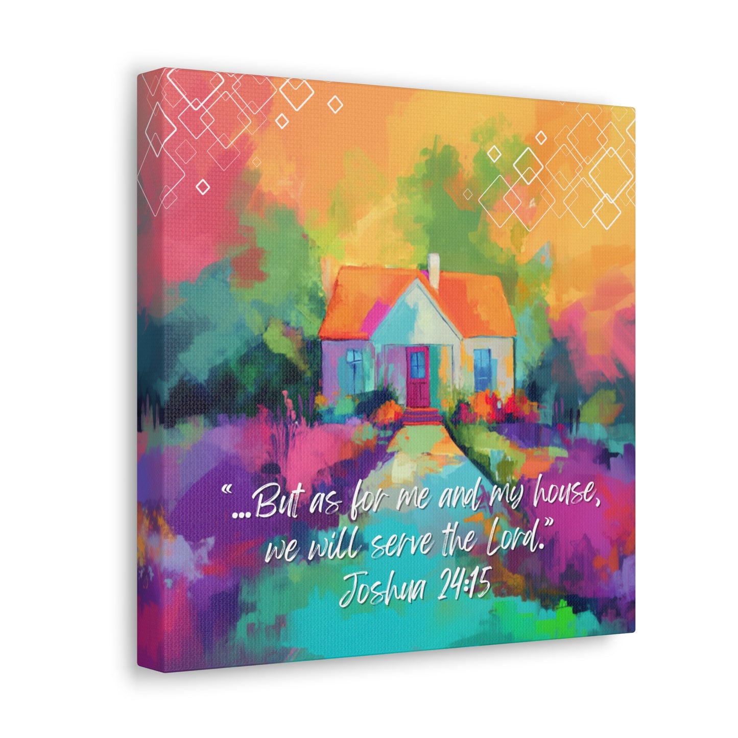 Me and My House Will Serve the Lord Canvas Wall Art - Signature Palette