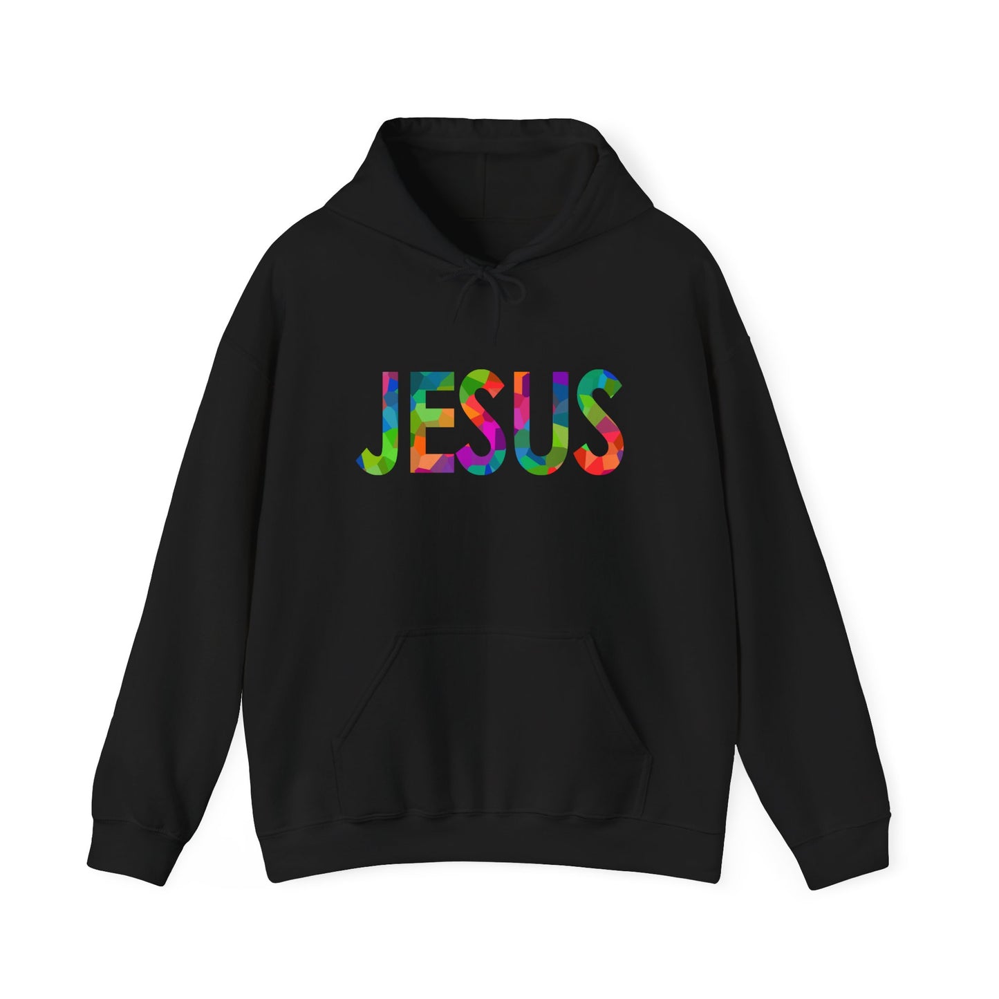 Just Jesus Hoodie in Rainbow Pixel