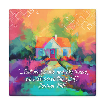 Me and My House Will Serve the Lord Canvas Wall Art - Signature Palette